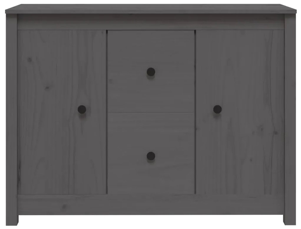 Aparador 100x35x74 cm madeira de pinho maciça cinzento