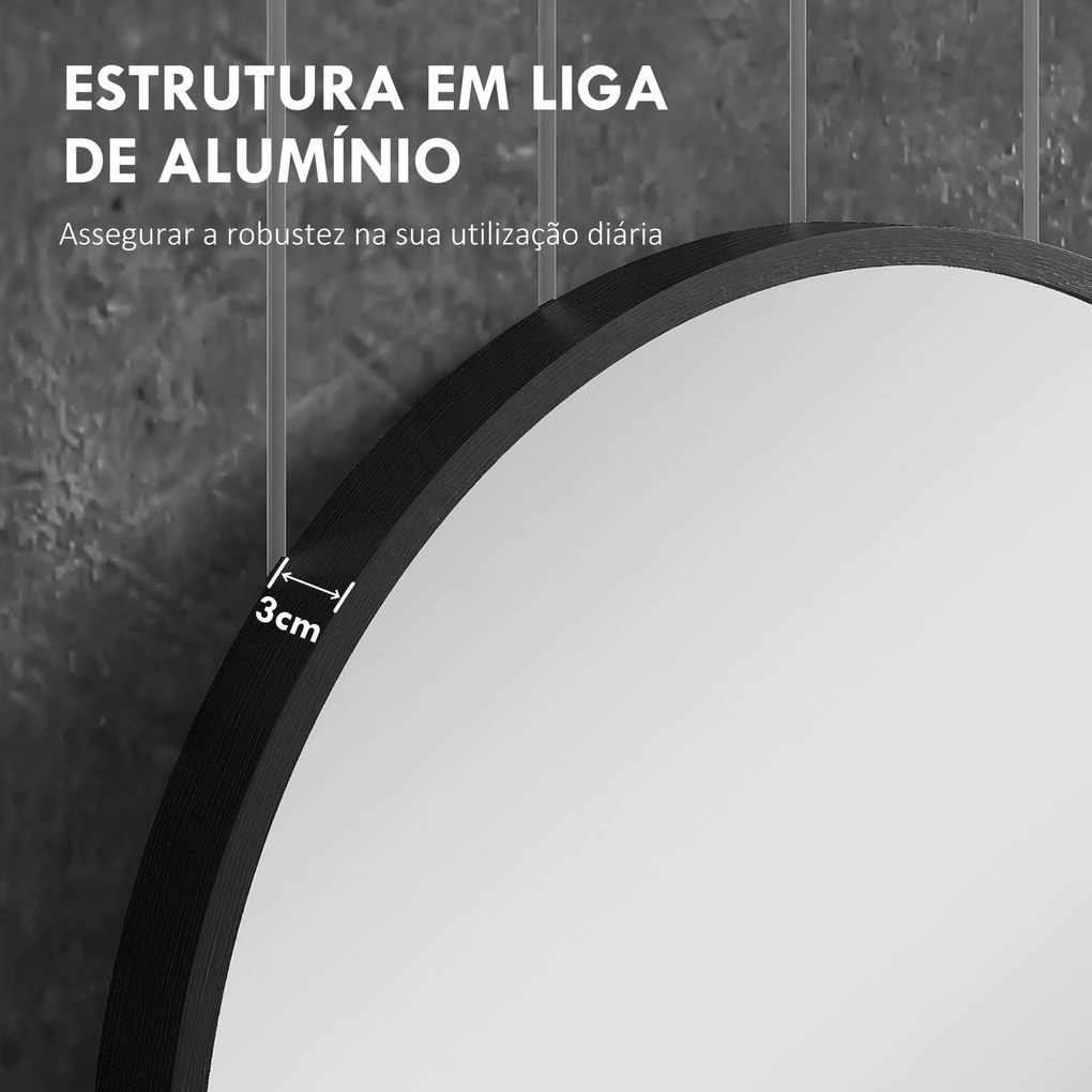 Espelho Casa de Banho Ovalado 40x70 cm Espelho Decorativo de Parede co