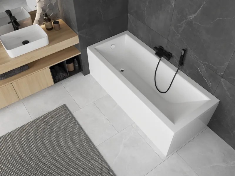 Mexen Cubik banheira retangular 170 x 80 cm com revestimento, branca - 55031708000X