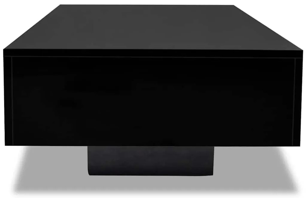 Mesa de centro em preto brilhante