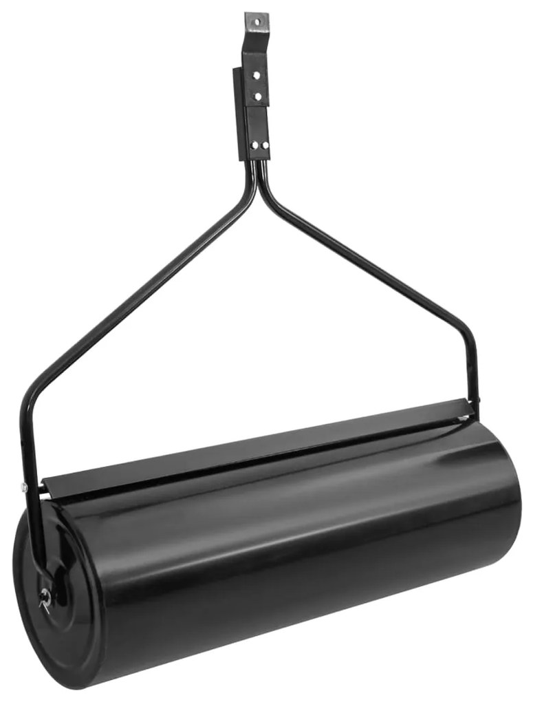 vidaXL Rolo para relvado de jardim 63 L ferro preto