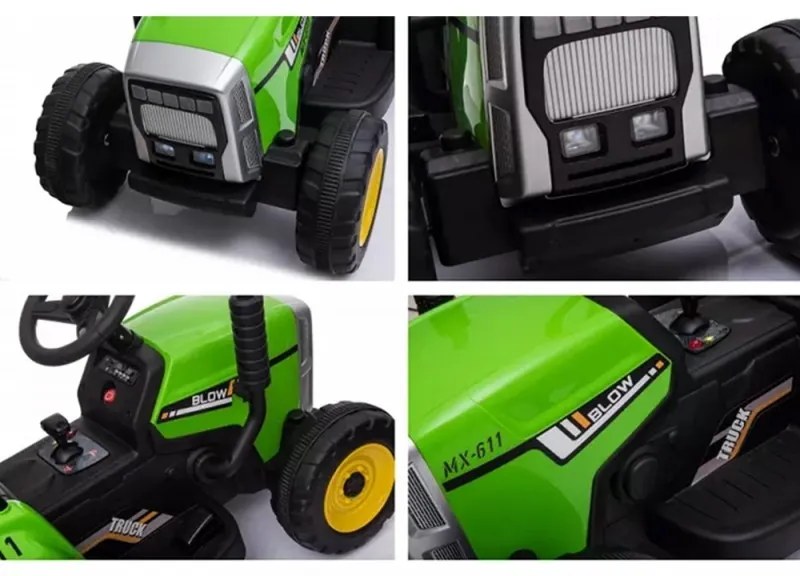 Trator infantil elétrico 12v Rosa