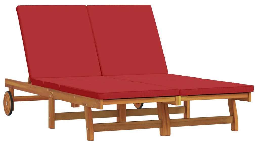 vidaXL Espreguiçadeira 2-pessoa Castanho 63 x 199 x 85 cm