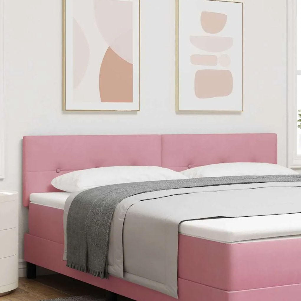 vidaXL Cabeceira com cabeceira Rosa 180 cm Couro Sintético