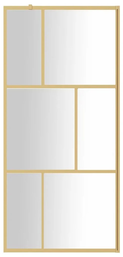 Divisória de chuveiro 90x195 cm vidro transparente ESG dourado