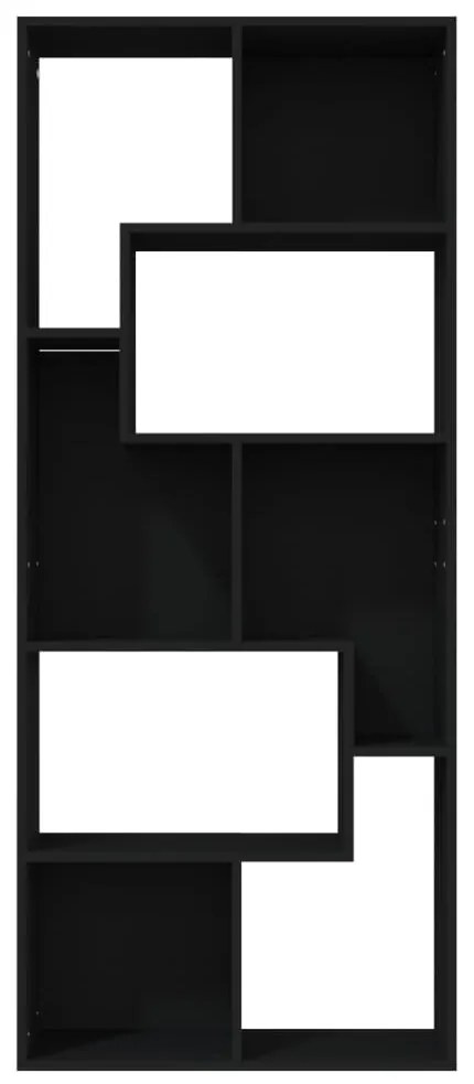 Estante 67x24x161 cm derivados de madeira preto