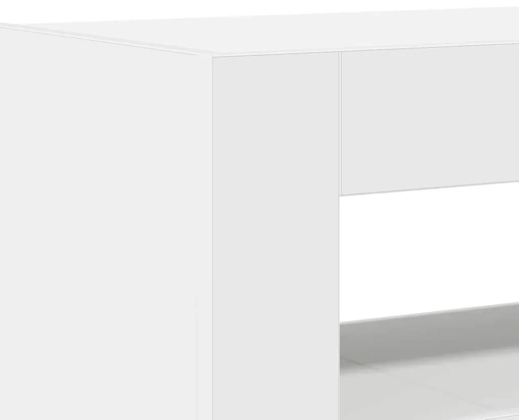 Aparador Branco Branco Madeira de Engenharia 116 x 30 x 75 cm