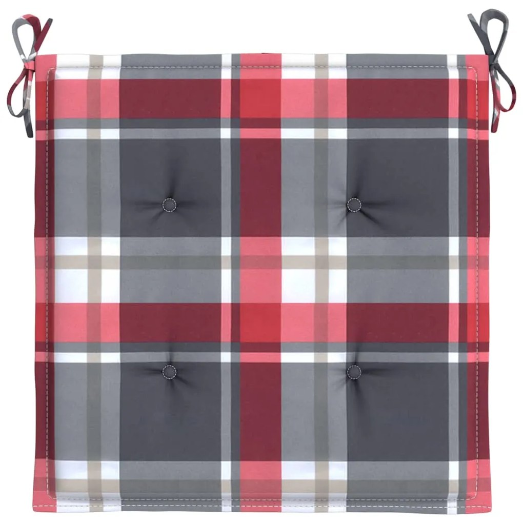Almofadões cadeiras jardim 2pcs tecido oxford xadrez vermelho