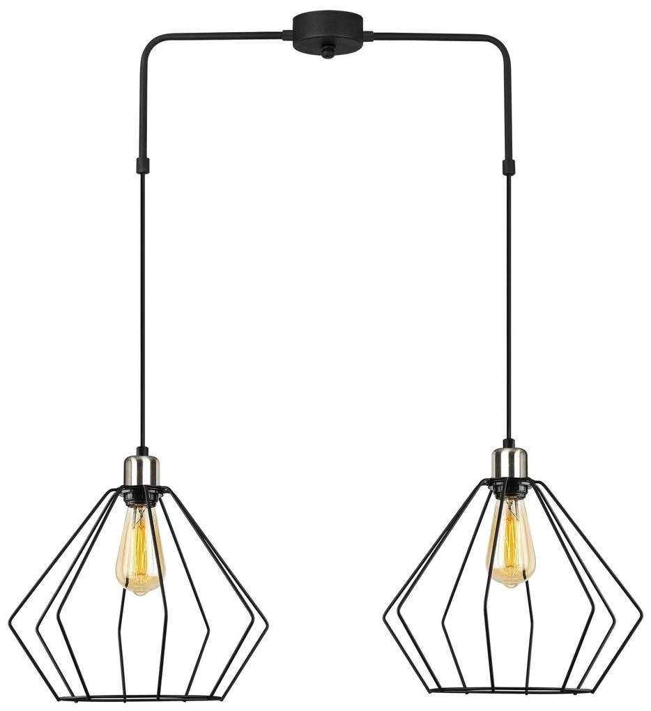 Chandelier Maden – Preto – 80 x 33 cm