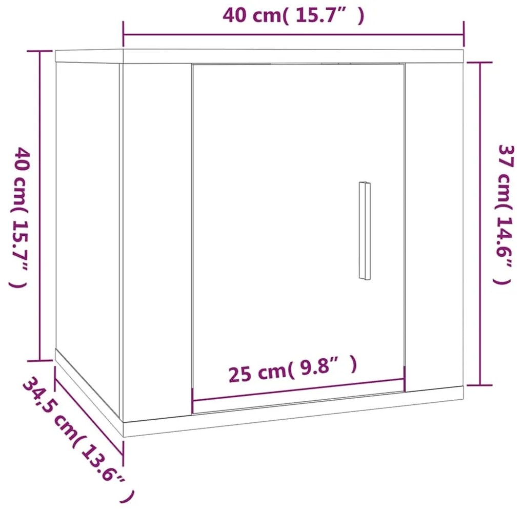 5 pcs conjunto móveis de TV madeira processada branco brilhante