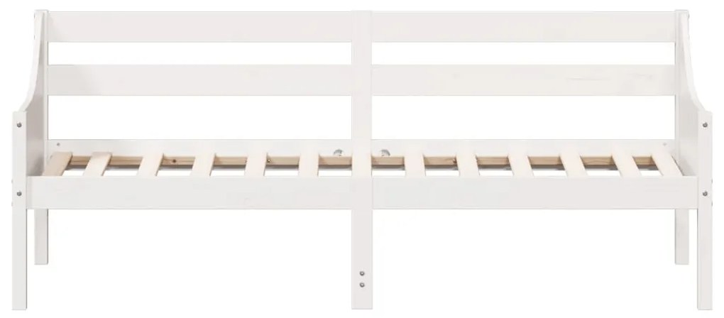 Sofá-cama sem colchão 90x190 cm madeira de pinho maciça branco