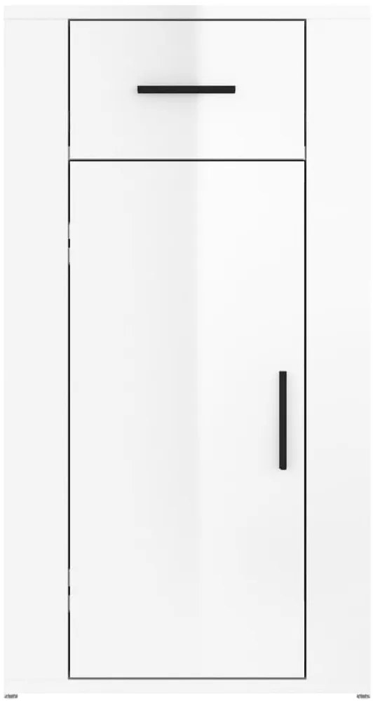 Armário secretária 40x49x75 cm deriv. madeira branco brilhante