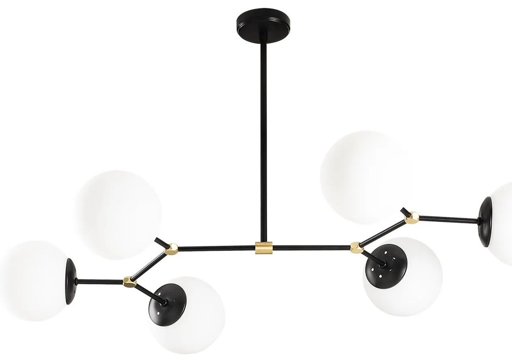 Chandelier Damar – Preto e Branco – 100 x 58 cm