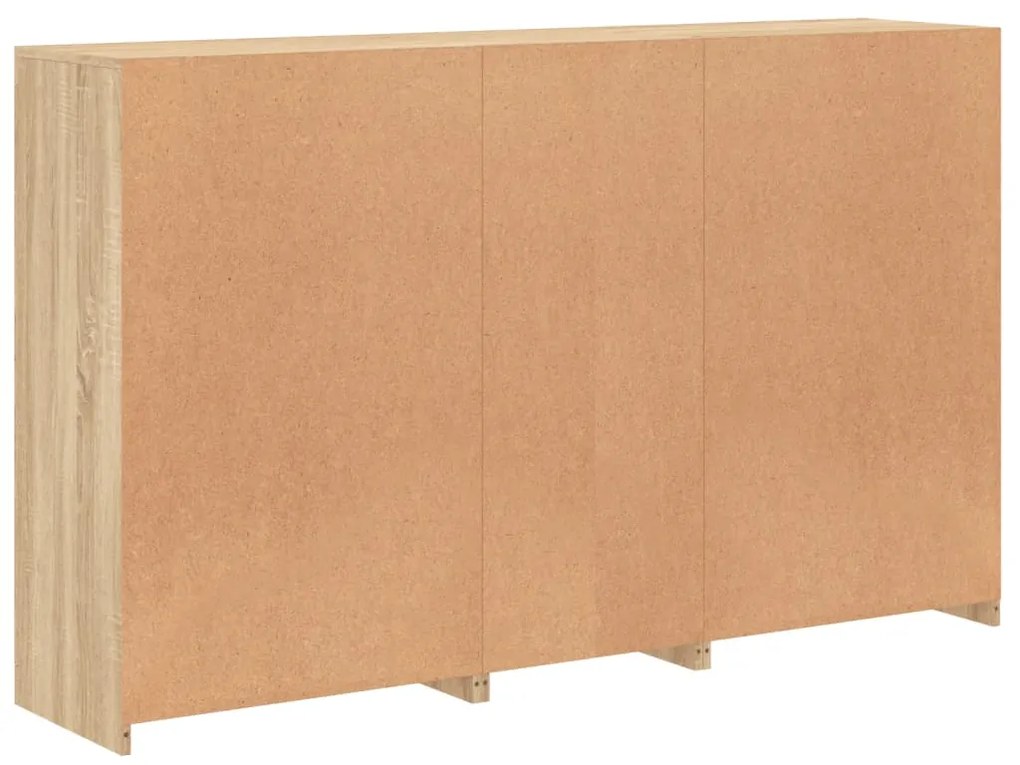 Aparador com luzes LED 162x37x100 cm carvalho sonoma
