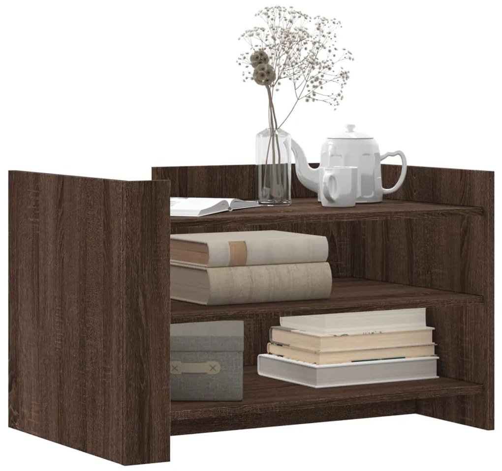 Mesa de centro 80x50x50 cm derivados madeira carvalho castanho