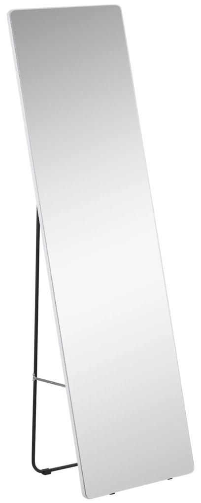 HOMCOM Espelho de Pé Espelho de Corpo Inteiro 45x37x158,5cm Espelho de Parede com Estrutura de Liga de Alumínio Estilo Moderno Prata | Aosom Portugal