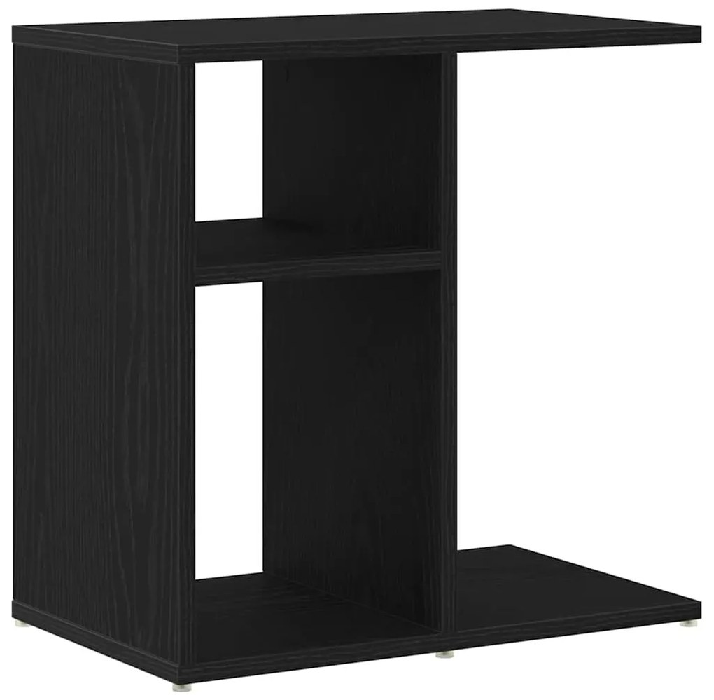 Mesa de Apoio vidaXL Preta em Madeira de Carvalho 50x30x50 cm
