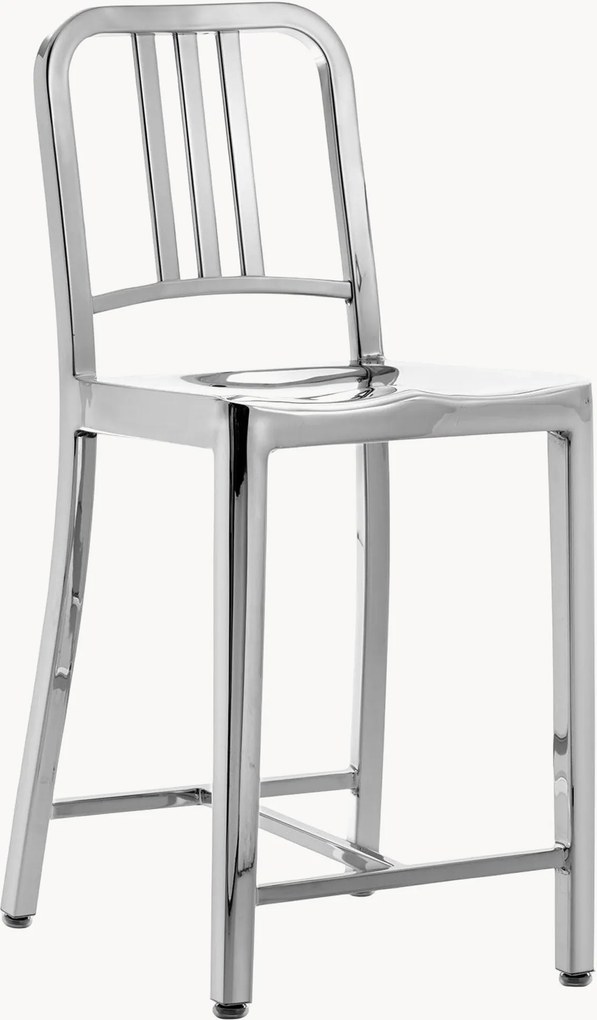 Cadeira de balcão em metal artesanal Navy