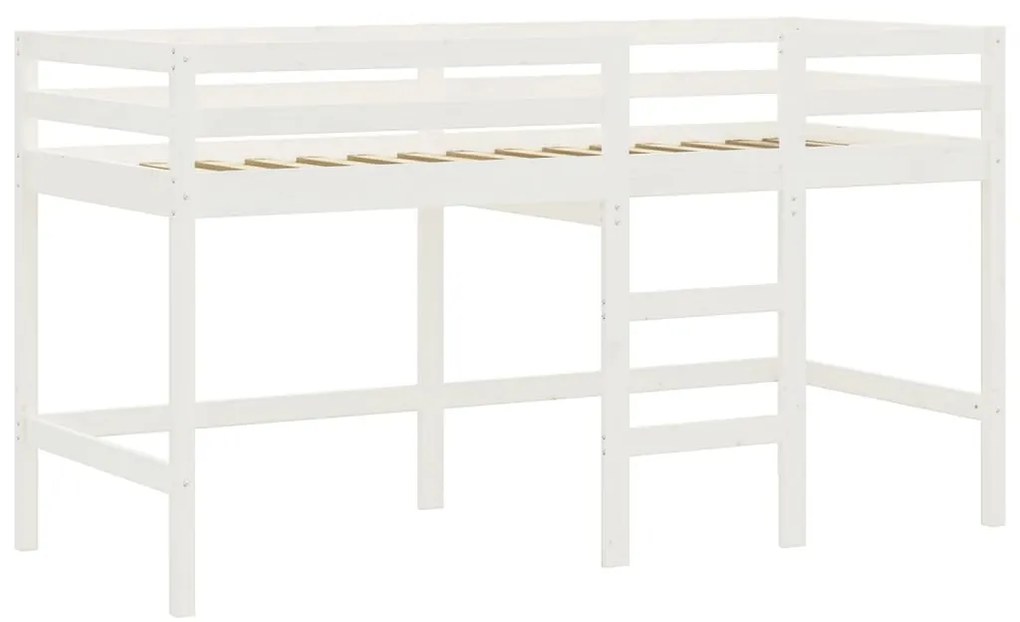 Cama alta p/ criança c/ cortinas 90x190 cm pinho maciço rosa