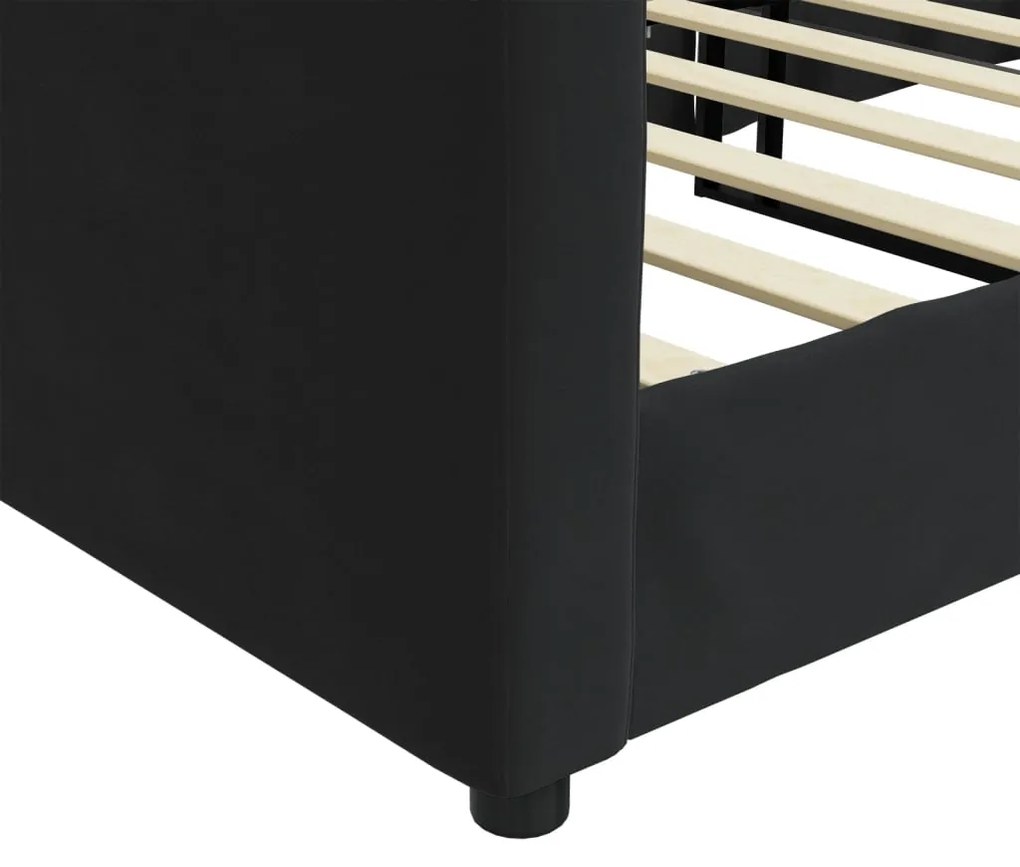 Sofá-cama 90x200 cm veludo preto