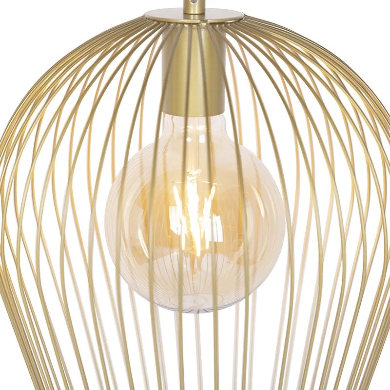 Candeeiro de suspensão design dourado - Wire Ario