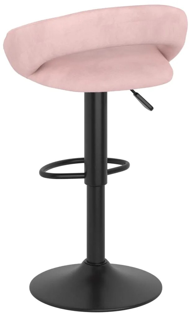 Bancos de bar 2 pcs veludo rosa