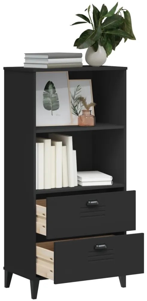 Estante VIKEN 60x35x123 cm derivados de madeira preto