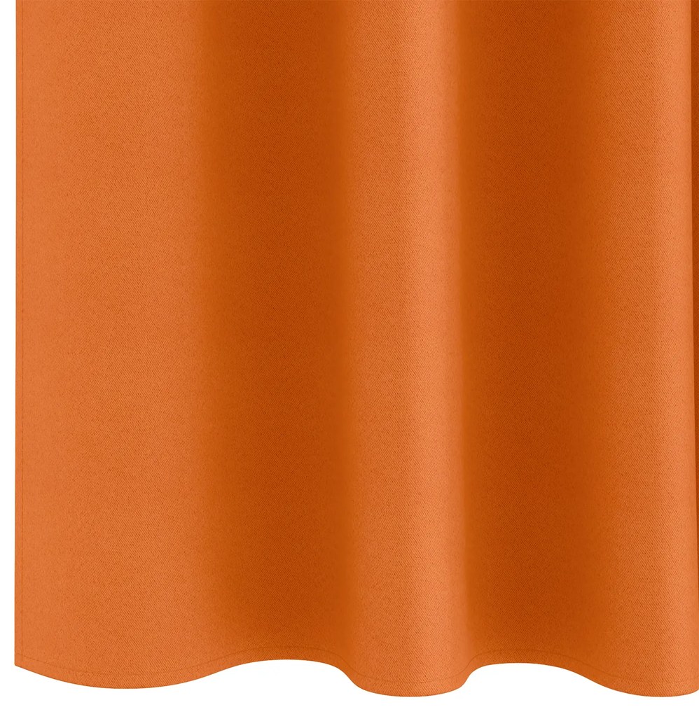 Cortinas opacas 2 pcs Laranja Brilhante 260 x 140 cm Poliéster