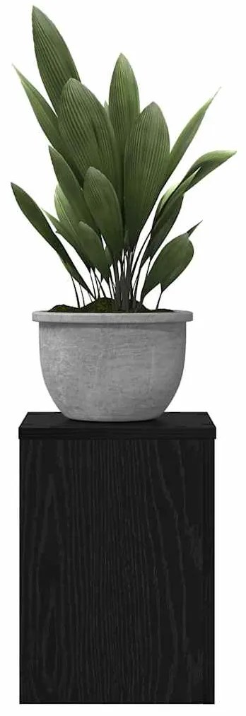 Suportes para Plantas 2 pcs de Carvalho Preto 25x25x35 cm Madeira