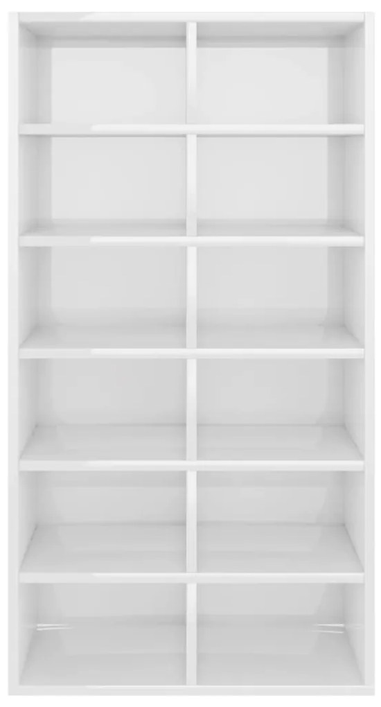 Sapateira Henny - Com 12 Compartimentos - Cor Branco Brilhante - 54x34