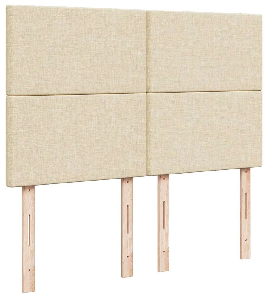 Estrutura de cama otomana com colchão tecido creme 140x200cm