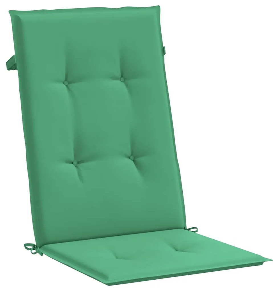 Almofadões para cadeiras altas de jardim 6 pcs tecido verde