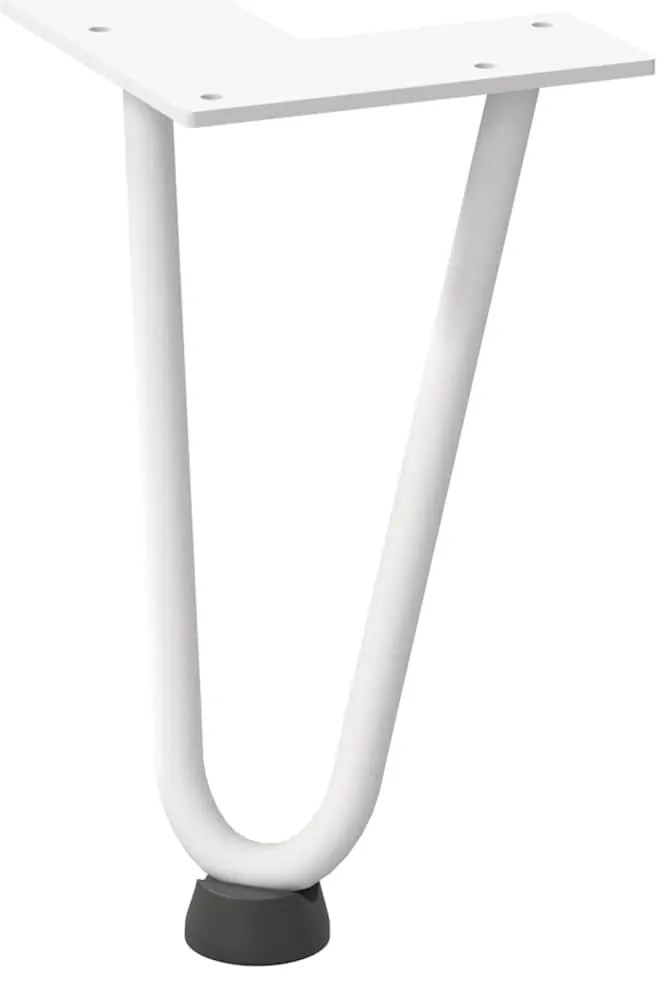 Pernas de grampo para mesa de centro 4 peças, branco, 20 cm, aço maciç