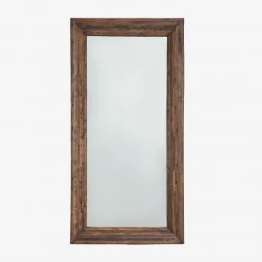 Espelho De Parede Retangular Juvira Em Madeira Reciclada 110 X 220 Cm - Sklum