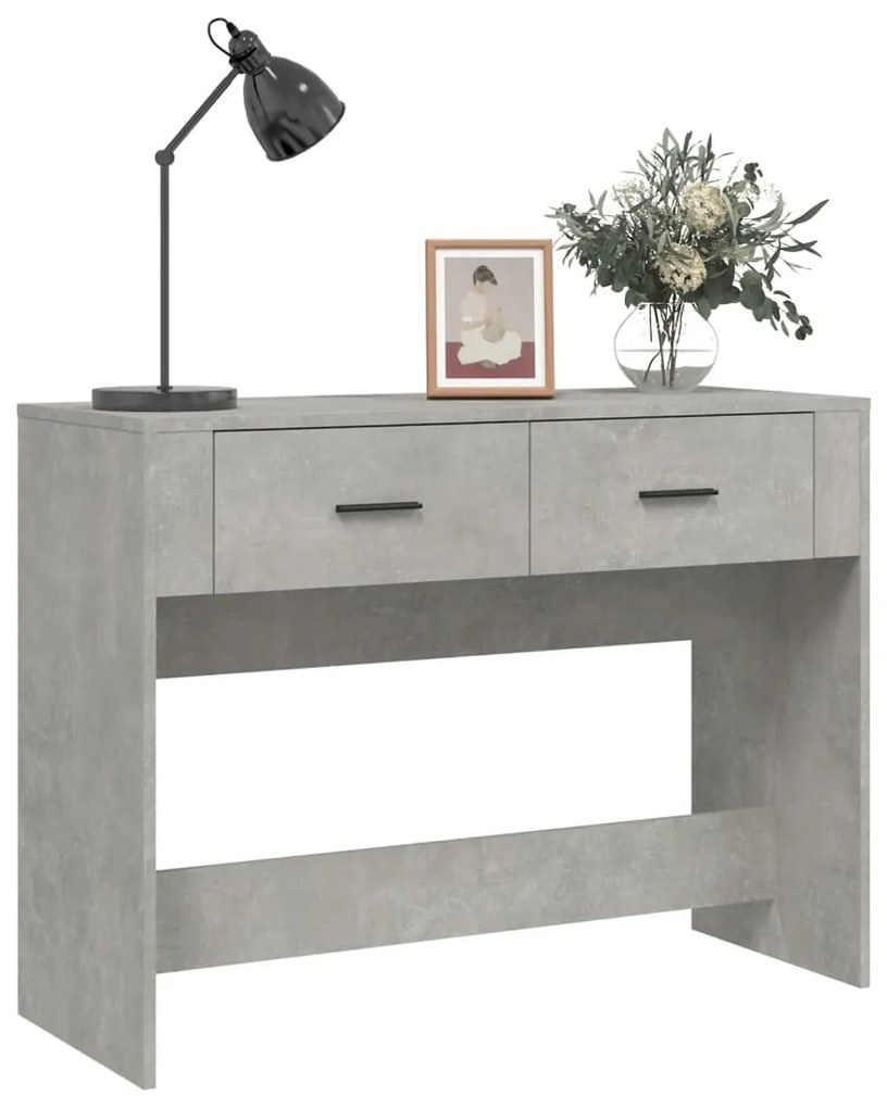 Mesa consola 100x39x75 cm derivados de madeira cinzento-cimento