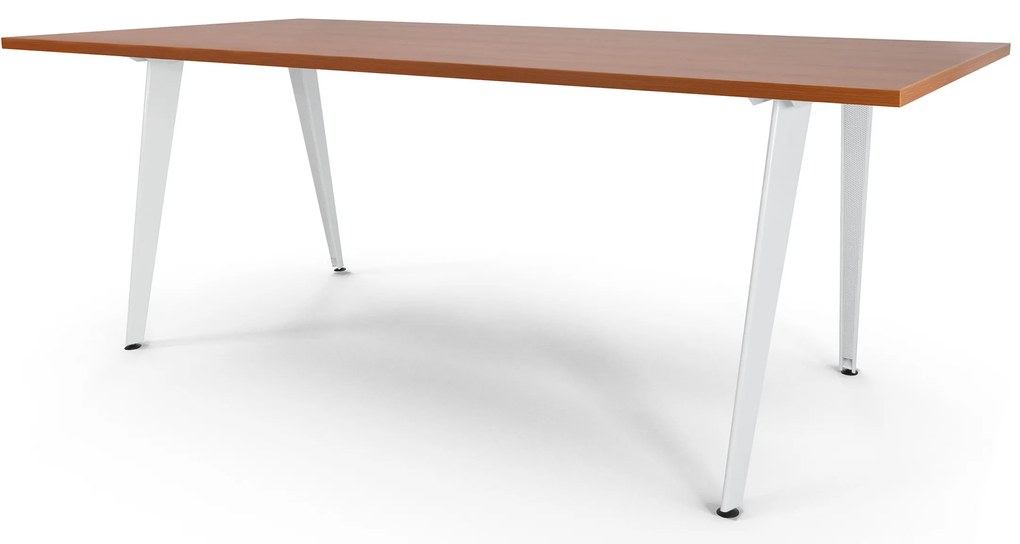 Mesas de Reuniões 2400x1200mm ART Branco / Cerejeira