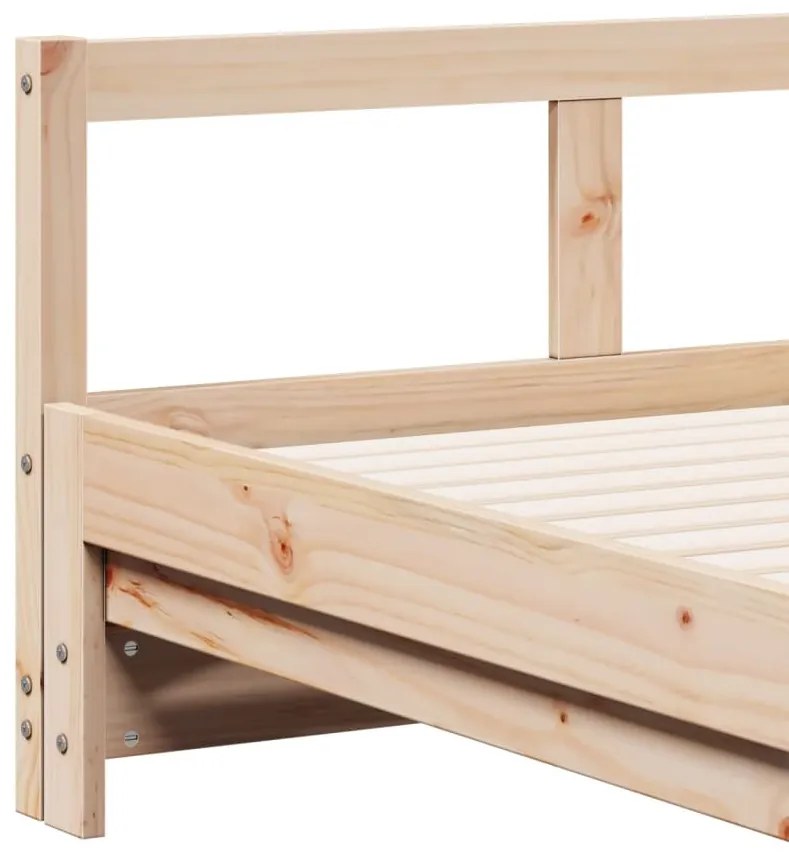 Sofá-cama com gavetão e gavetas 90x200 cm pinho maciço
