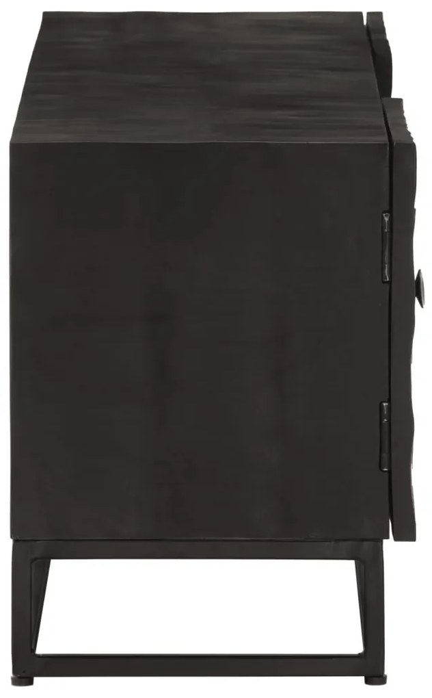 Móvel de TV 110x30x40 cm mangueira maciça e ferro preto