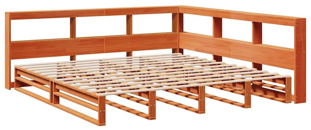 Cama com estante sem colchão 180x200 cm pinho maciço
