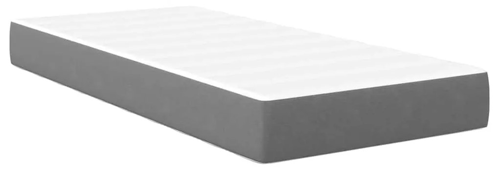 Colchão Pocket Spring vidaXL Cinza Claro Médio 90x190x20 cm Tecido