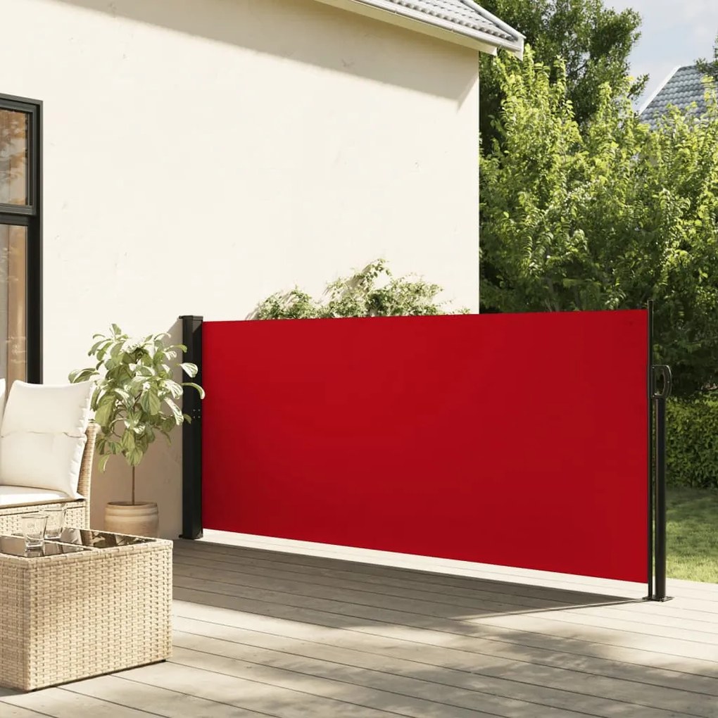 Toldo lateral retrátil 120x500 cm vermelho