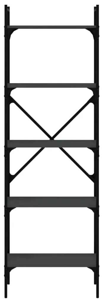 Estante c/ 5 prateleiras 56x31,5x174 cm derivados madeira preto