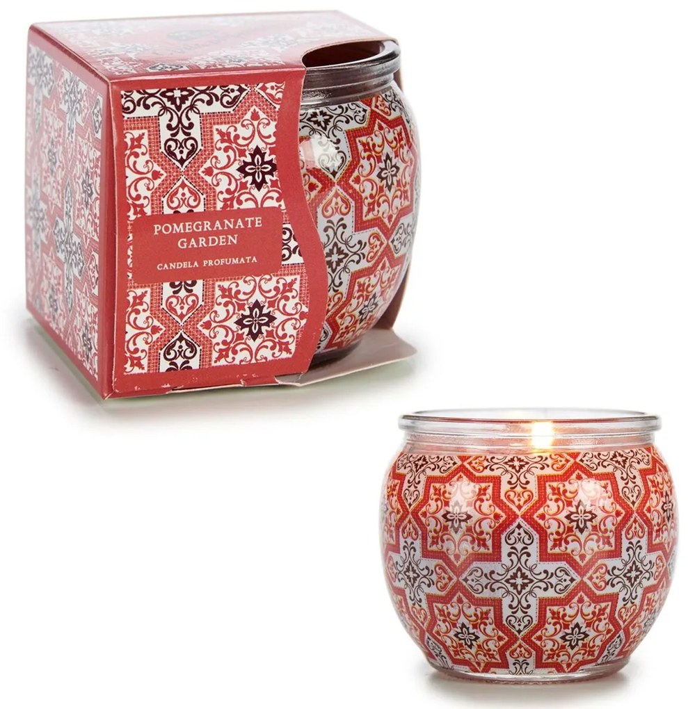 Vela Perfumada Romã 7,5 x 6,3 x 7,5 cm (12 Unidades)