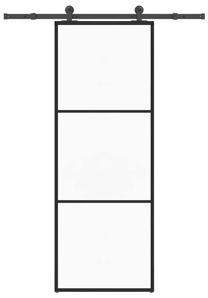 vidaXL Porta deslizante c/ conj. ferragens 76x205cm vidro ESG/alumínio