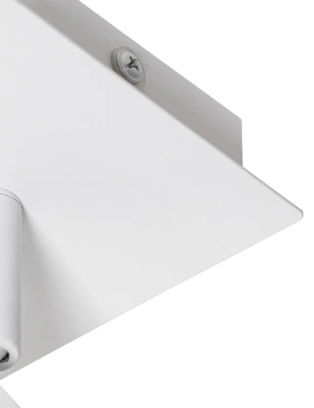Foco de banheiro moderno branco quadrado IP44 - Ducha Moderno