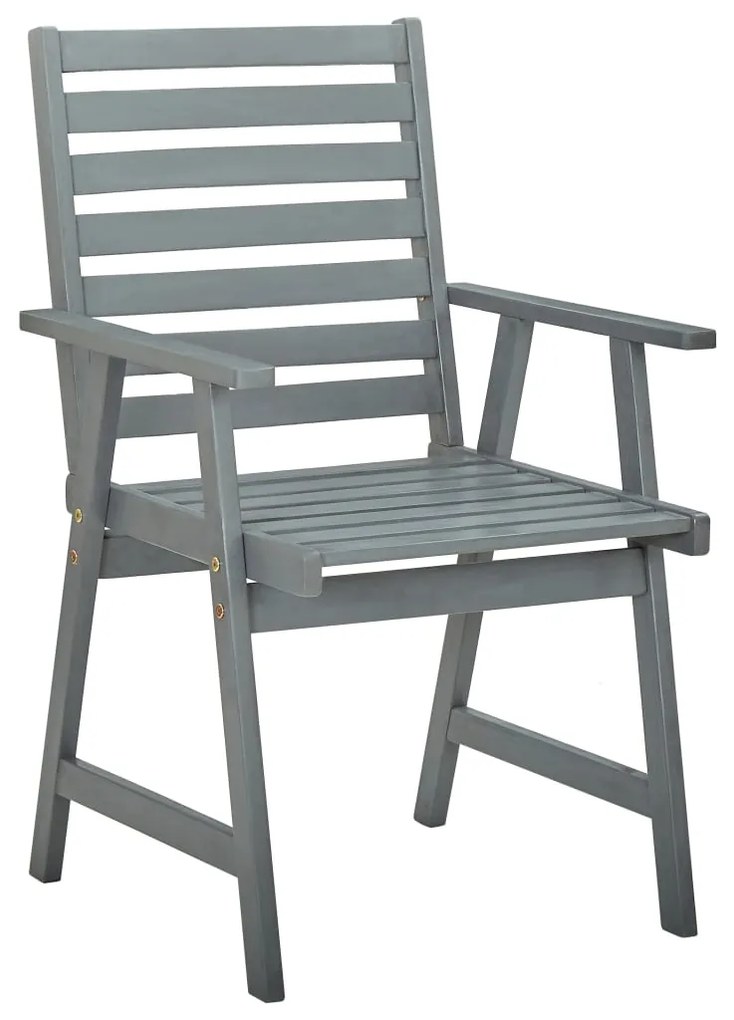 Cadeiras de jantar p/ jardim 3 pcs c/ almofadões acácia maciça