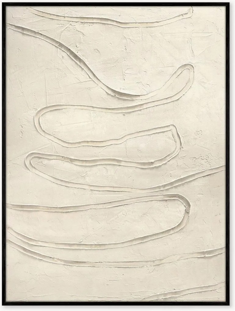 Quadro em tela pintado à mão com moldura Cloudline