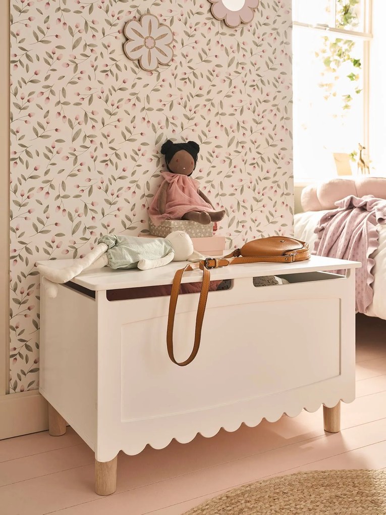 Caixa para brinquedos, ONDULADA branco