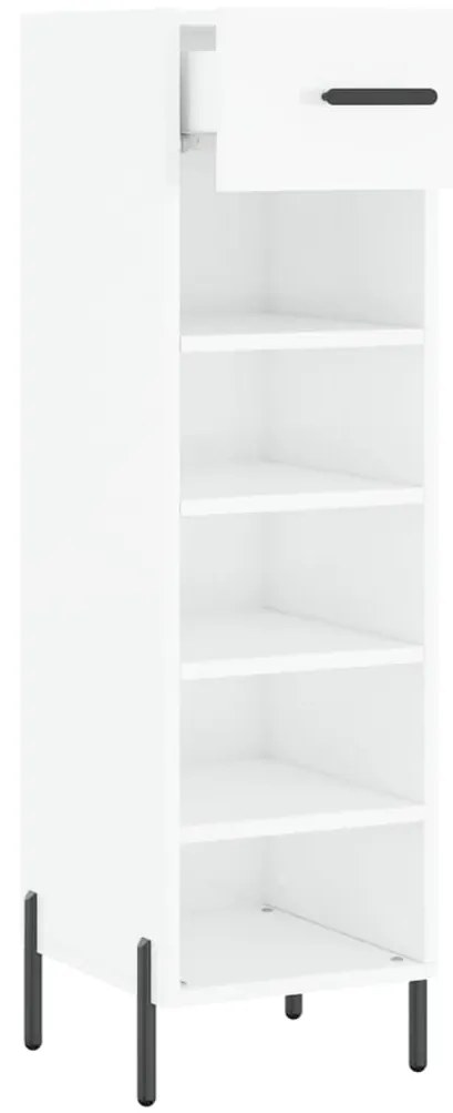Sapateira 30x35x105 cm derivados de madeira branco brilhante
