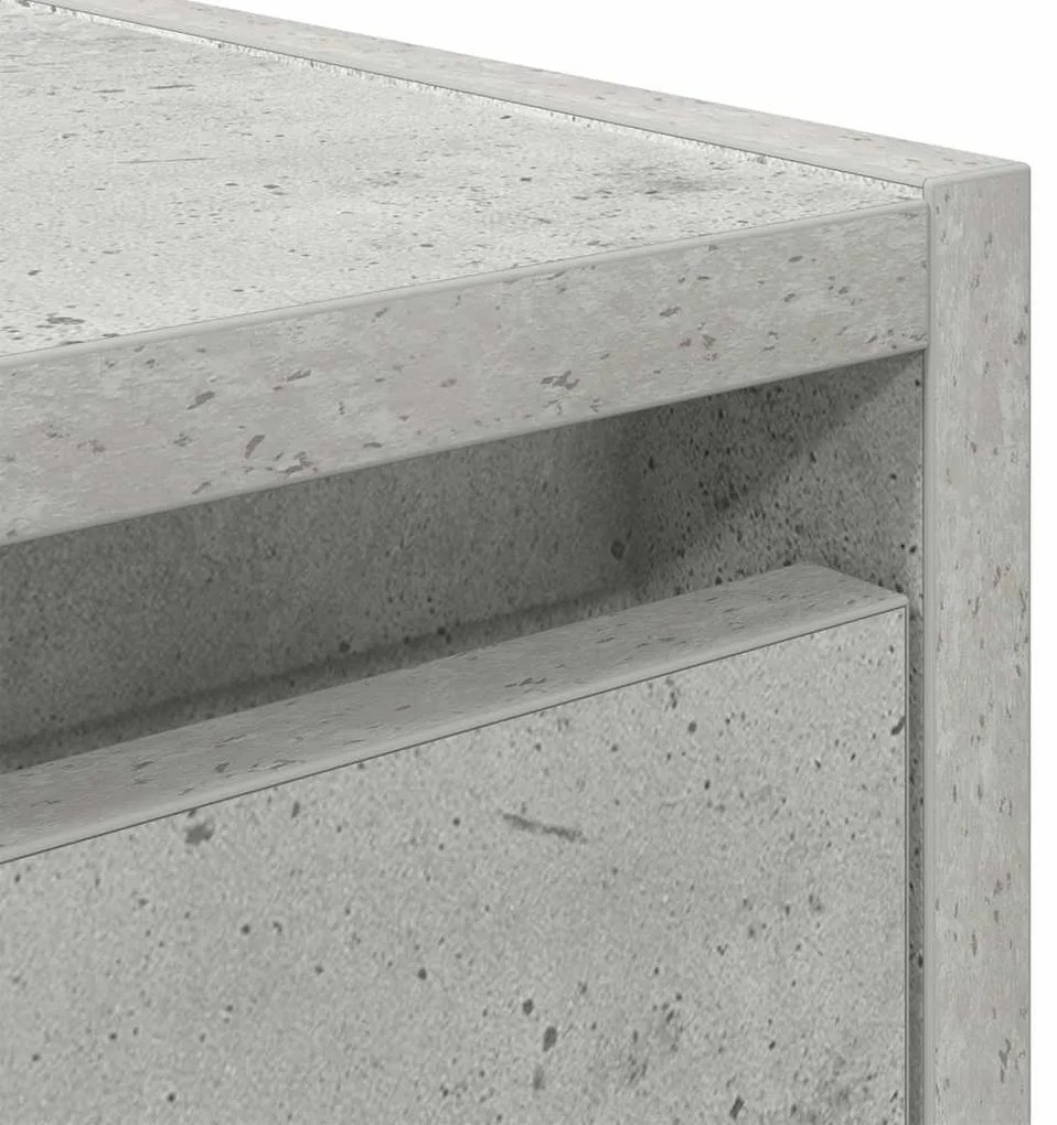 Mesa de cabeceira de parede 38x34x40 cm cinza cimento